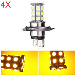 Car SUV Amber LED Turn Signal DRL Fog Light Daytime Running Light Lamp 4pcs H4 5050