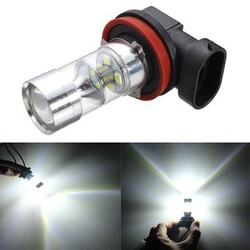 550LM DC 10 to 30V 2835 12SMD LED Car White 6500K H8 Fog Light DRL