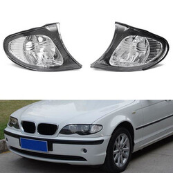 3-Series 4DR 330i Light For BMW Clear Lens E46 Corner Lights 325i Pair Side