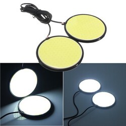 Car Fog Lamp LED White Round 12V LED Daytime Running Light COB