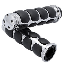 Handlebar Hand Grips Inch Motorcycle Billet Aluminum Black