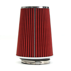 Cold Air Intake Cone 4 Inch Filter Red Truck High Flow Long Performance Air Filter Car Dry