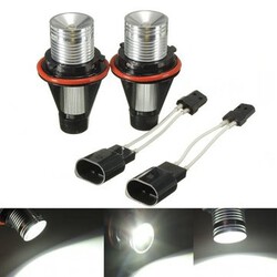 Pair Light For BMW LED White 5W Angel Eyes Halo E63 E64 E53 X5 6000K E39 E60