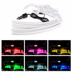 Interior LED 10W Decorative Lamp Atmosphere Light Car Strip 4pcs Multi-color APP Control