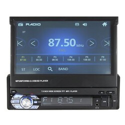 Audio MP5 7 Inch Car Stereo MP3 FM Radio MP4 AUX DVD Player Bluetooth Retractable