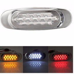 Side Marker Indicator Light White Yellow Red 16LED Bus DC12V Truck Lorry Trailer