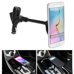 3 in 1 Phone Holder Cigarette Lighter USB Ports with 2 Car Cigarette Lighter