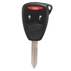Head Uncut Chrysler Dodge Jeep Key Cover Keyless Entry Remote 3 Button