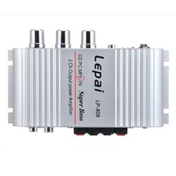 Amplifier Silver Stereo Audio Amplifier 12V Lepy LP-808 Mini Hi-Fi