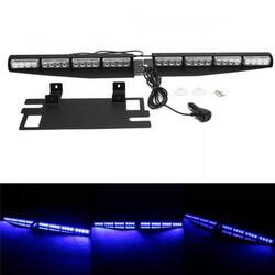 LED 24W Car Lights Emergency 16 LED Blue Traffic Strobe Vehicle Bar