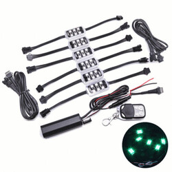 Auto RGB Floor 5050 6SMD ABS LED Car Decoration Lights Atmosphere Strip Light Remote Control