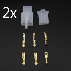 Terminal ATV Scooter 2.8mm Male Female 3 Way Connectors