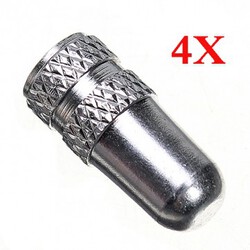 4X Race Presta High Pressure Valve Caps Presta Bicycle MTB Silver