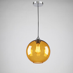 Bubble Design Glass Amber Modern Round Pendant Light