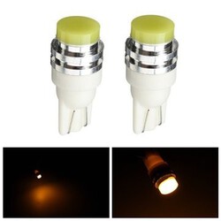 Wedge Bulb Turn Signal Lamp Pair Amber W5W LED Side Maker Light Car 12V T10 1.5W