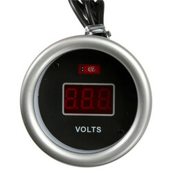 Gauge Fitting Kit 2 inch 52mm 12V Red Voltage Voltmeter LED Digital Display