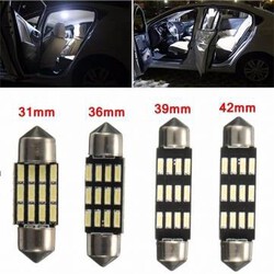 Pair Reading Number Plate Lights Car Festoon 12LED Canbus NO Error