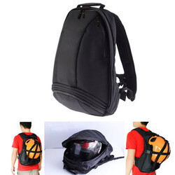Motorcycle Bike Laptop Backpack Travel Helmet Bag Rain Cover Black Sport Folding