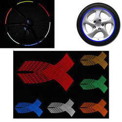 Multi Color Stickers Tape Stripe Reflective Wheel Rim Decal