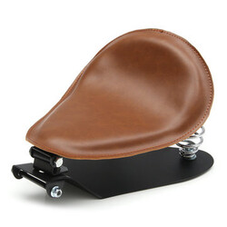 XL883 XL1200 Leather Seat Iron X48 Cover For Harley Sportster Brown Frame