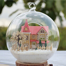Wood Toy Led Hut House Glass Including