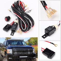 Wiring Harness 40A Relay Fuse 300W LED Light Bar ON OFF Switch Off Road ATV Jeep