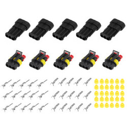 Connector Plug Pins Way 2 3 4 Kits Motorcycle Car Auto Sealed Waterproof Electrical Wire