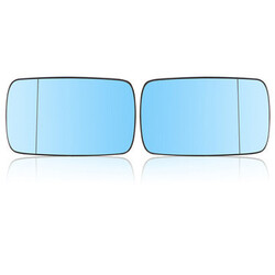 Side Heated Car Wing Mirror Glass For BMW LEFT And Right Blue E39 E46