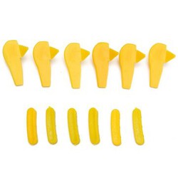 Tyre Tire Changer Insert Duckhead 12pcs Rim Protector Head Mount Demount Yellow