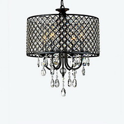 Drum Living Room Dining Room Chandeliers Modern/contemporary Crystal Study Room Chrome Office