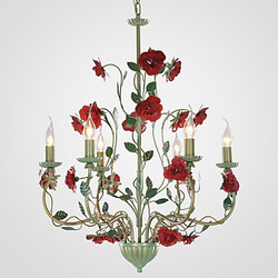 Iron Chandelier Lamp Garden Lamp American Flower Flowers European