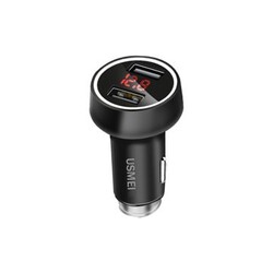 Zinc Alloy LED Display USMEI Dual USB Car Charger 3.6A Light With Breathing Voltage Current