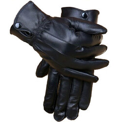 Cycling Motorcycle Riding Warm Gloves Coral Fleece Winter Leather