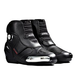 Boots Ankle Hiking Leather Motocross Motorcycle Racing Shoes Scoyco Protective