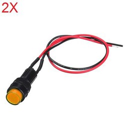 Lamp Indicator Dash Panel Warning Light Universal LED 2X10mm