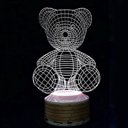 Night Light Bear Wireless Bluetooth Colorful 3d Speaker 100