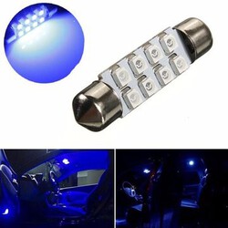 Dome Light Festoon Bulb LED Blue SMD Car 39MM