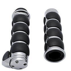 Hand Grips Chrome Motorcycle Handlebar Universal for Harley 1 inch Yamaha Suzuki