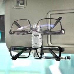 Eyeglass Dual Holder Clip Glasses Sunglasses Paper Card Pen Car Sun Visor