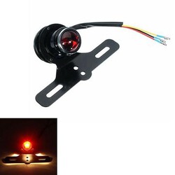 Cafe Racer Motorcycle Tail Brake Lamp Harley Bobber Chopper Red Light