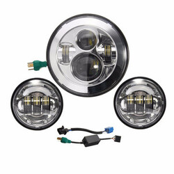 Auxiliary LED Lights Passing 2Pcs 7Inch 4.5inch Harley-Davidson Headlight With