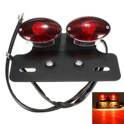 Motorcycle Tail Brake Lamp Red Rear Licence Plate Light Indicator