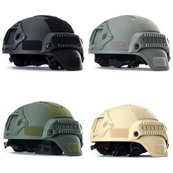Hunting Helmet With Mount Rail Combat Tactical Side