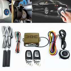 Keyless Entry Ignition Push Button Car Alarm System Engine Start Remote PKE