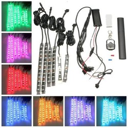 6pcs RGB LED Strips ATV Auto Remote Controller Light For Motorcycle Flexible Neon