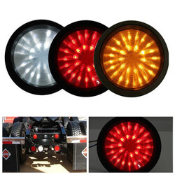 Rear Warning Lamp 30 LED Reverse Tail Caravan Trailer Truck Lorry Light