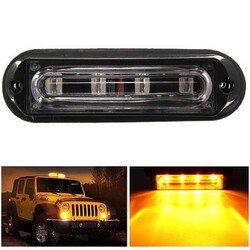 Side Maker Light 24V Light LED Waterproof Car Truck Amber DC Strobe Flash Warning