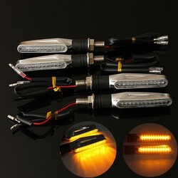 LED Turn Signal Indicator Amber Light 4pcs Motorcycle