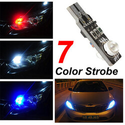 Lamp T10 Side Marker Door Multi-color 2SMD Car Strobe Light Bulb LED Flash 6W
