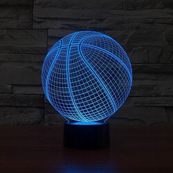 Visual 3d Color-changing Art Desk Lamp Home Led Basketball